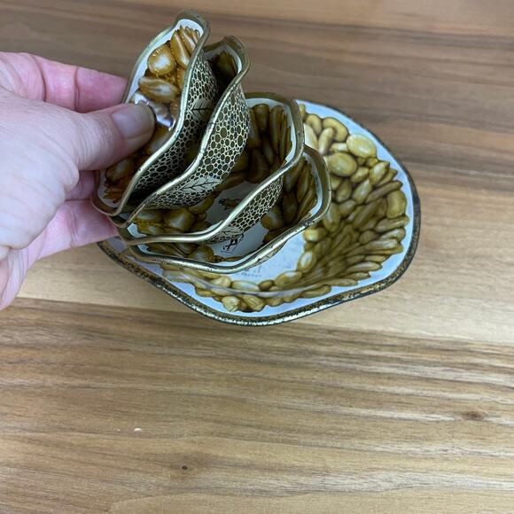 Tin "Mr Peanut" Litho Painted Metal Snack Bowls Metal Barware Advertisement Set - Picture 8 of 10